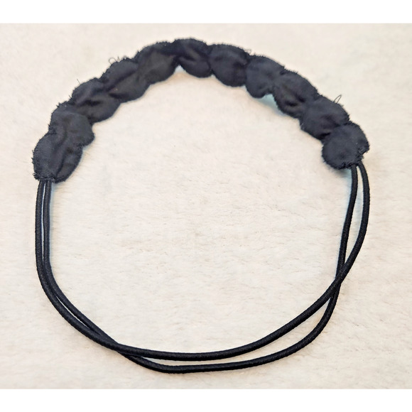 Vintage Rhinestone Turquoise Beaded Applique Headband Stretchy Hair Band OSFM - Picture 8 of 8